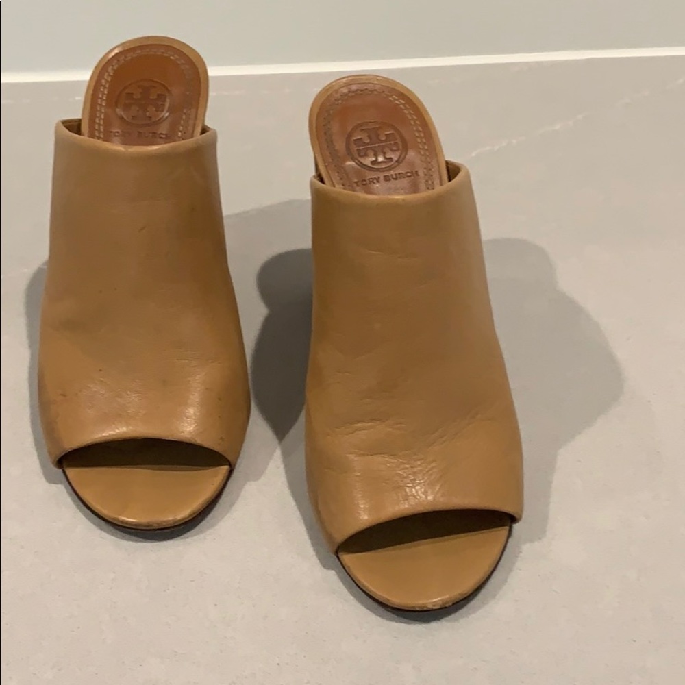 Tory Burch Tan Mules